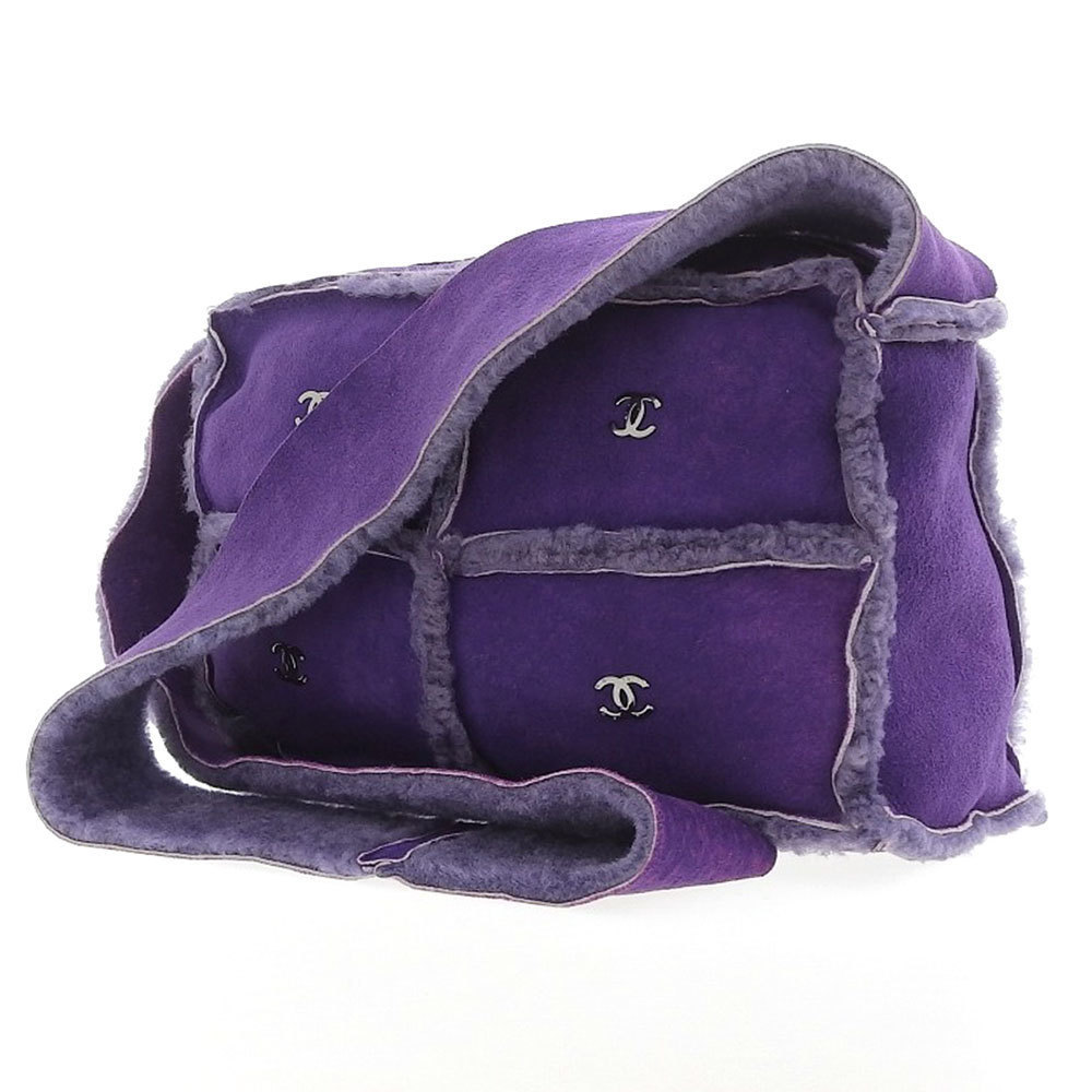 Chanel Coco Mark Shoulder Bag Mouton Purple with